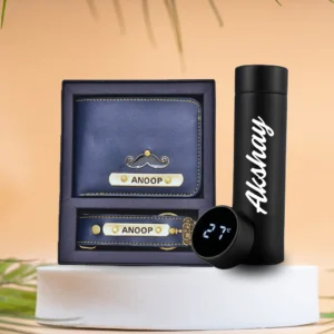 Customised Wallet, Keychain & Temprature Bottle