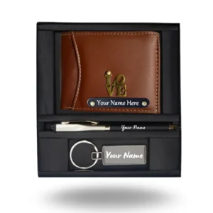 Customised Classic Wallet, Pen & Keychain